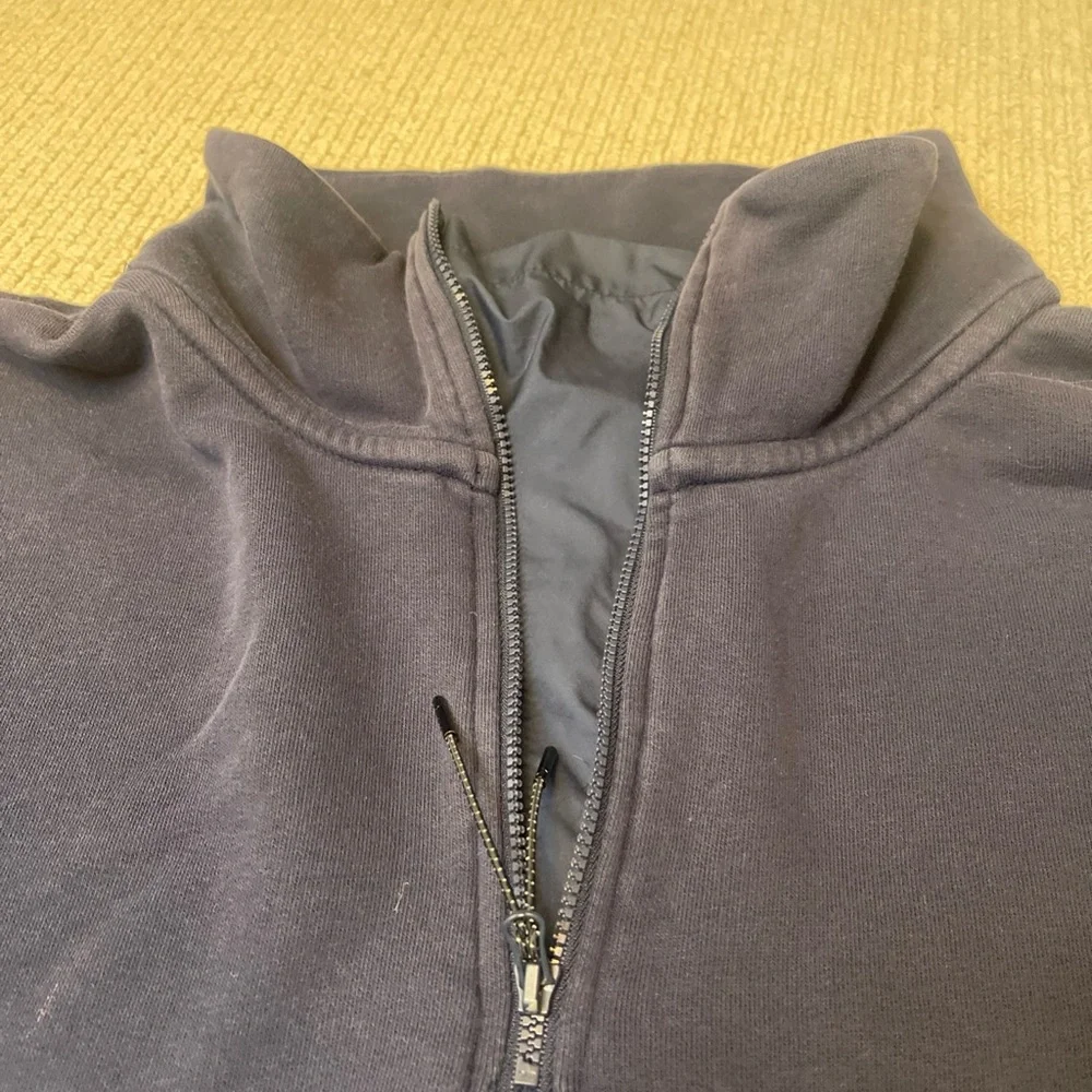 Nike Quarter Zip Tennis Pullover Sweatshirt Navy Blue Size Medium - Picture 3 of 9